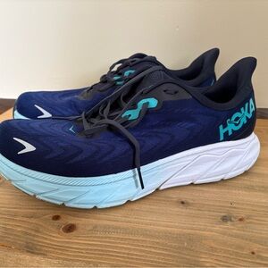 HOKA Arahi 6 Wide Running Shoes Mens 12 Blue Stability Athletic Sneakers